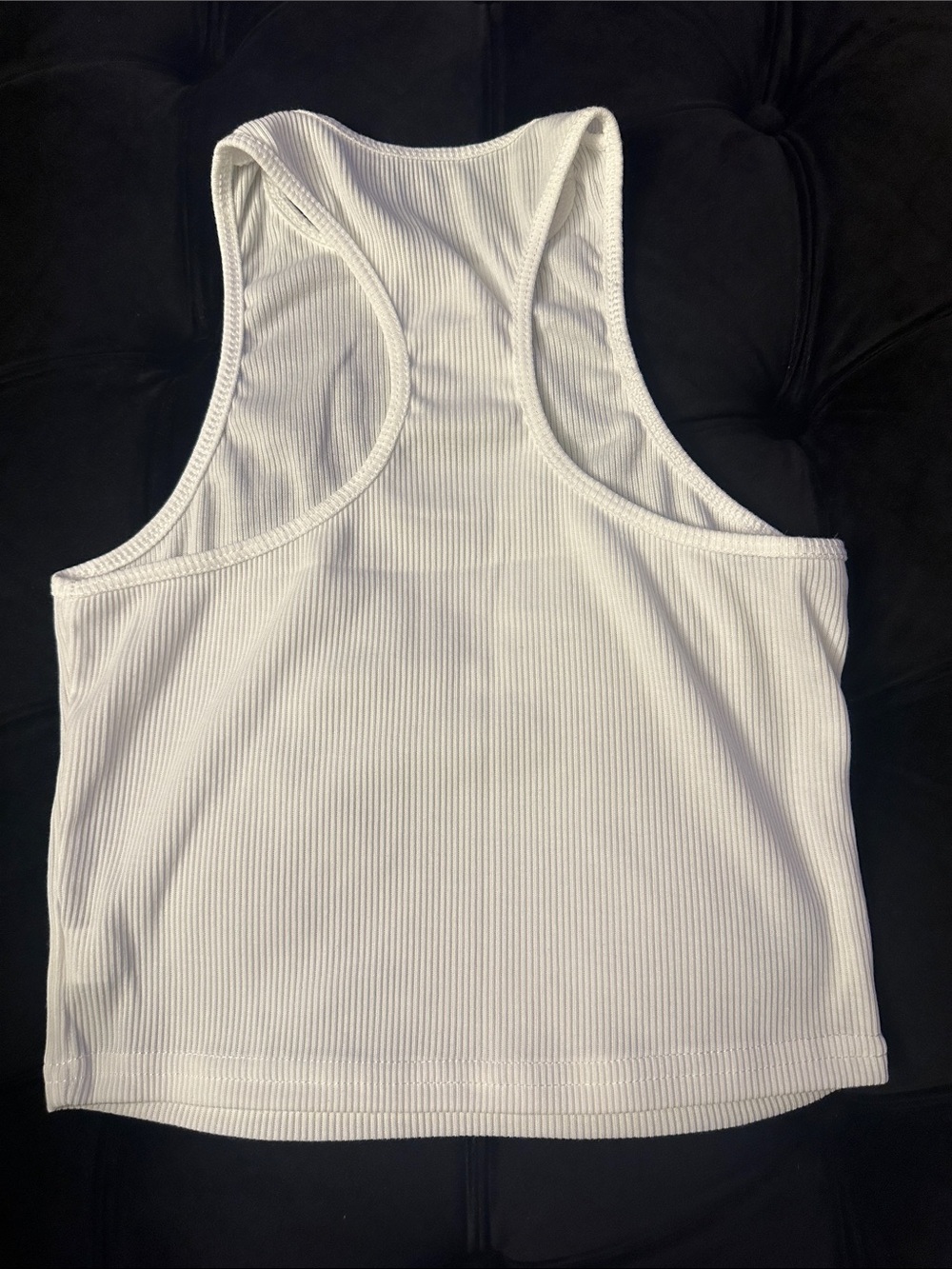 Off-White White Ribbed Logo Tank Top - Picture 2 of 2